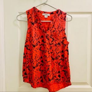 Liz Claiborne Pink Blue Floral Tank petite medium